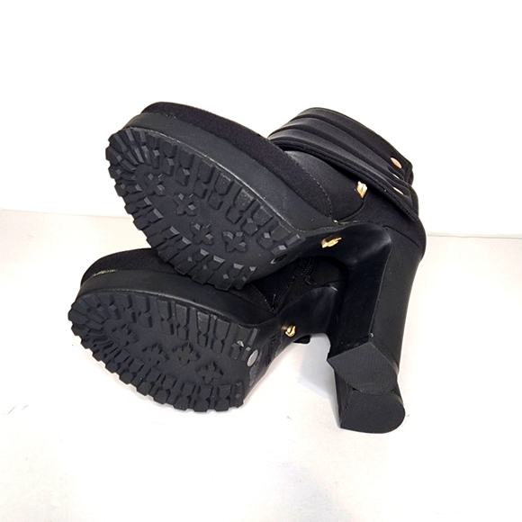 Thalia Sodi Charlie Black Platform Ankle Boots Size 5 - Picture 6 of 8